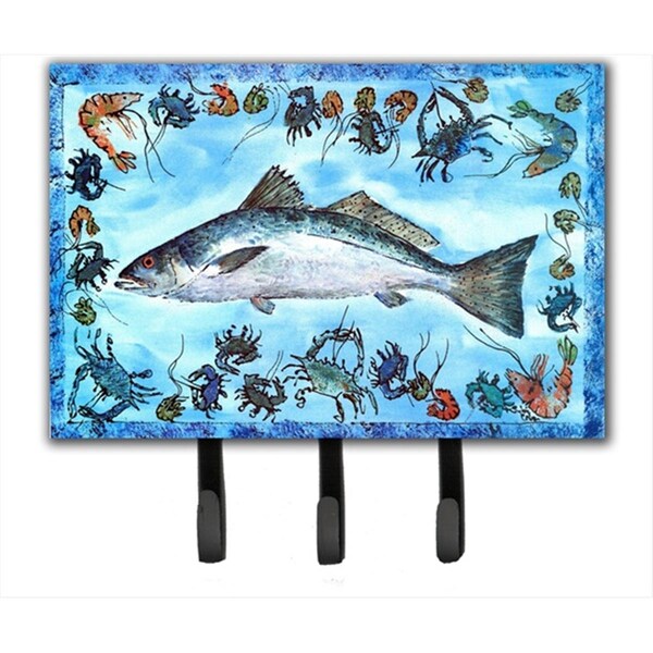 Carolines Treasures 6 x 9 In. Fish Speckled Trout Leash or Key Holder 8086TH68 - main